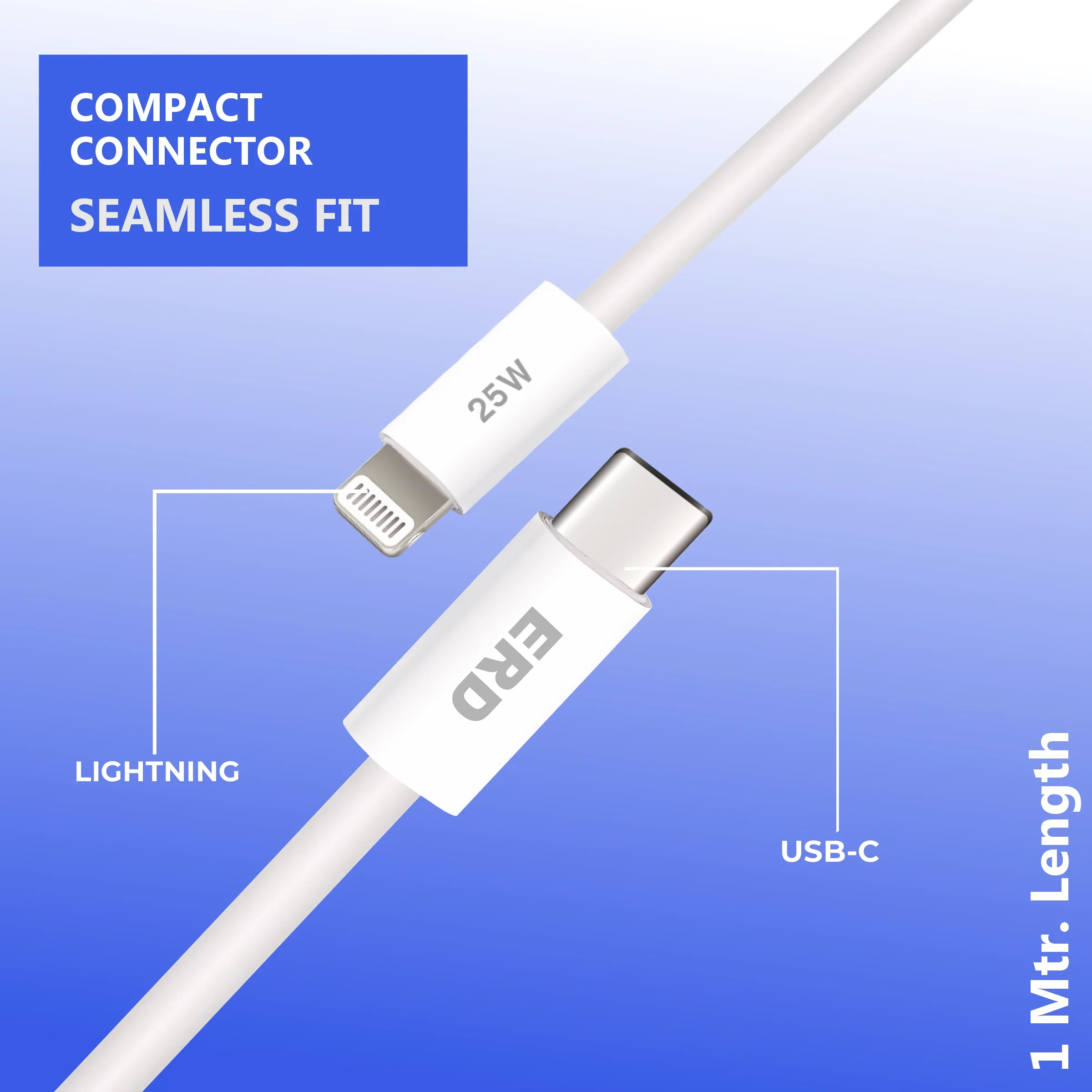 ERD UC-370 USB-C TO Lightning Solid Casing Data Cable, 25W - Image 4