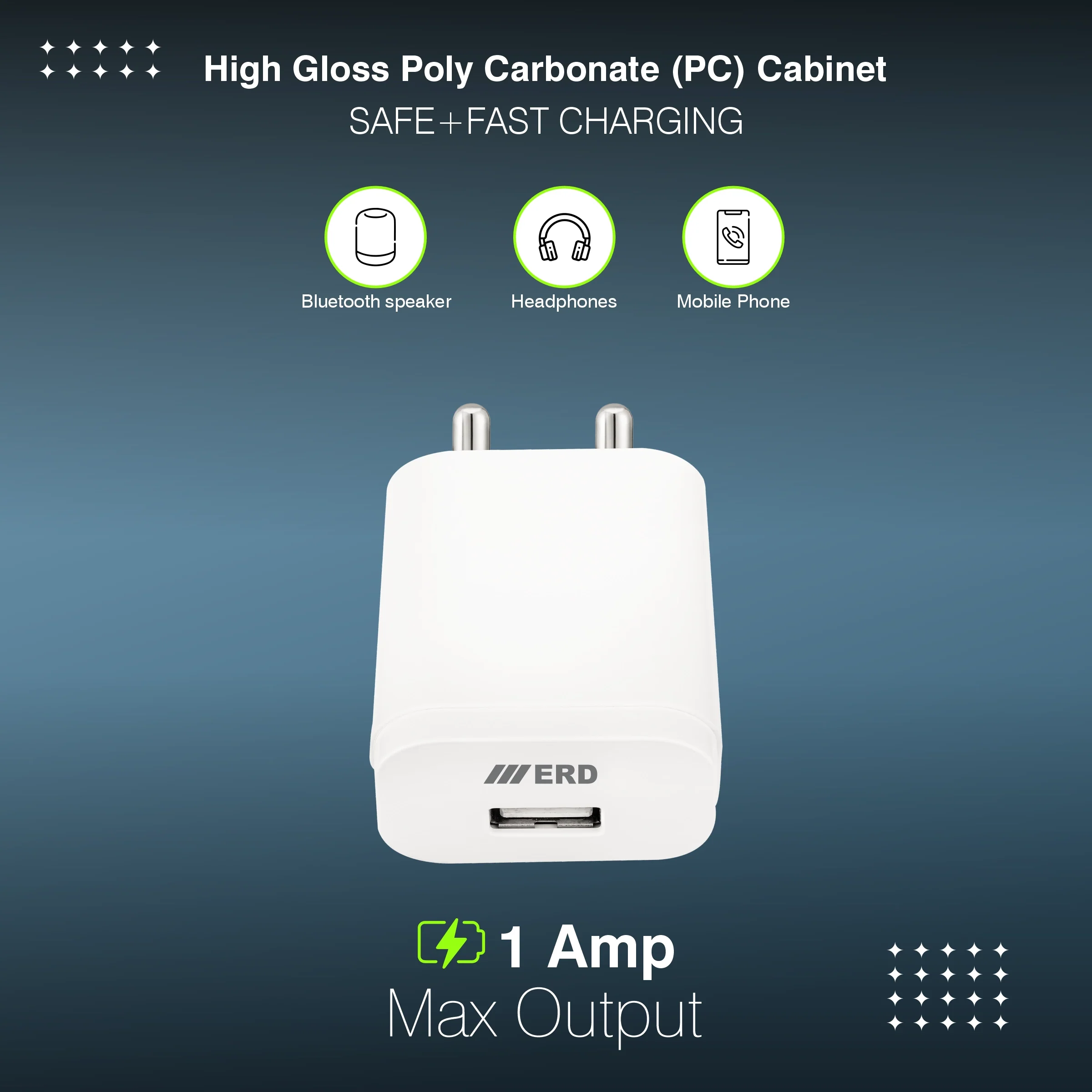 ERD TC-201 USB-A Charger With Micro Data Cable, 5W - Image 4