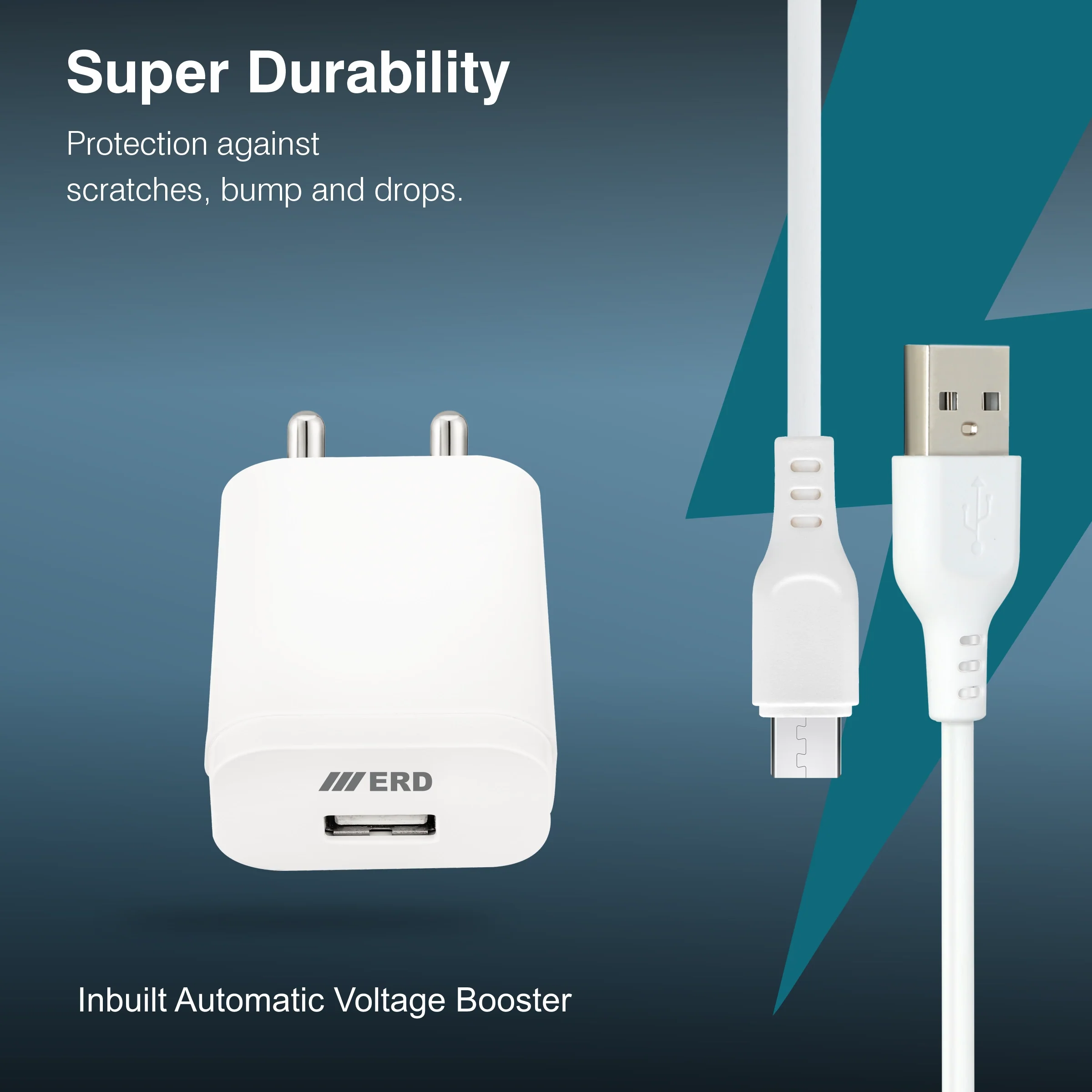 ERD TC-201 USB-A Charger With Micro Data Cable, 5W - Image 5