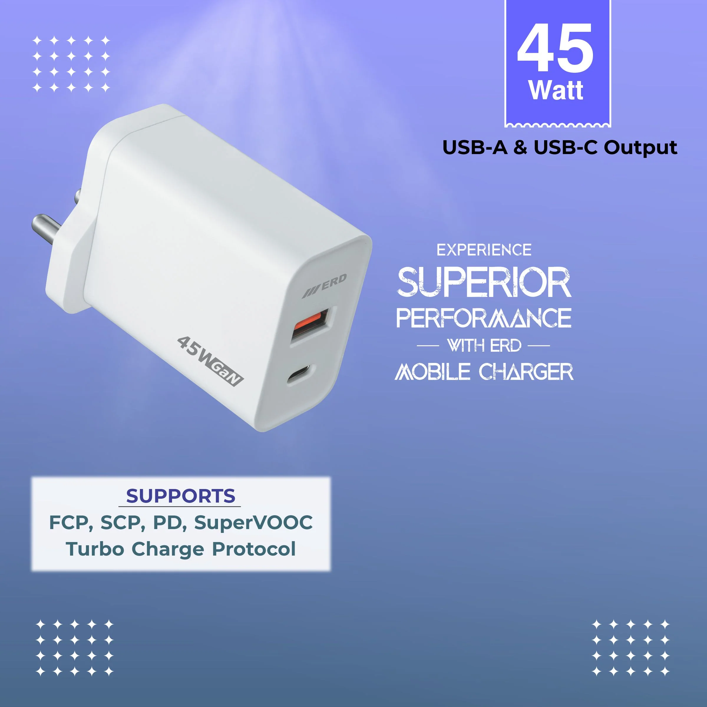 ERD TC-145 USB A/C GaN Charger, 45W - Image 4