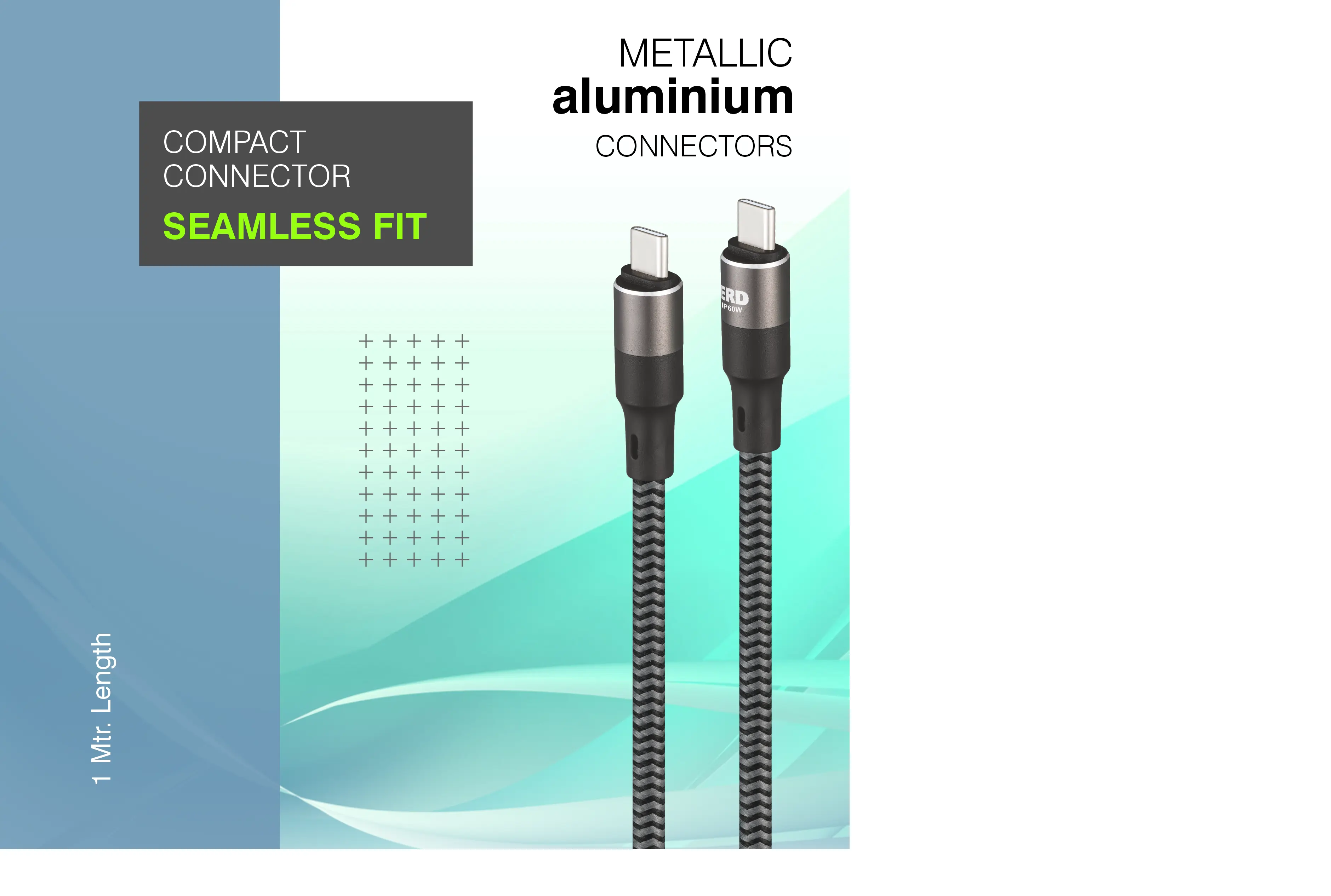 ERD UC-198 USB-C TO C (IP15) Braided Metal Casing Data Cable, 60W - Image 4